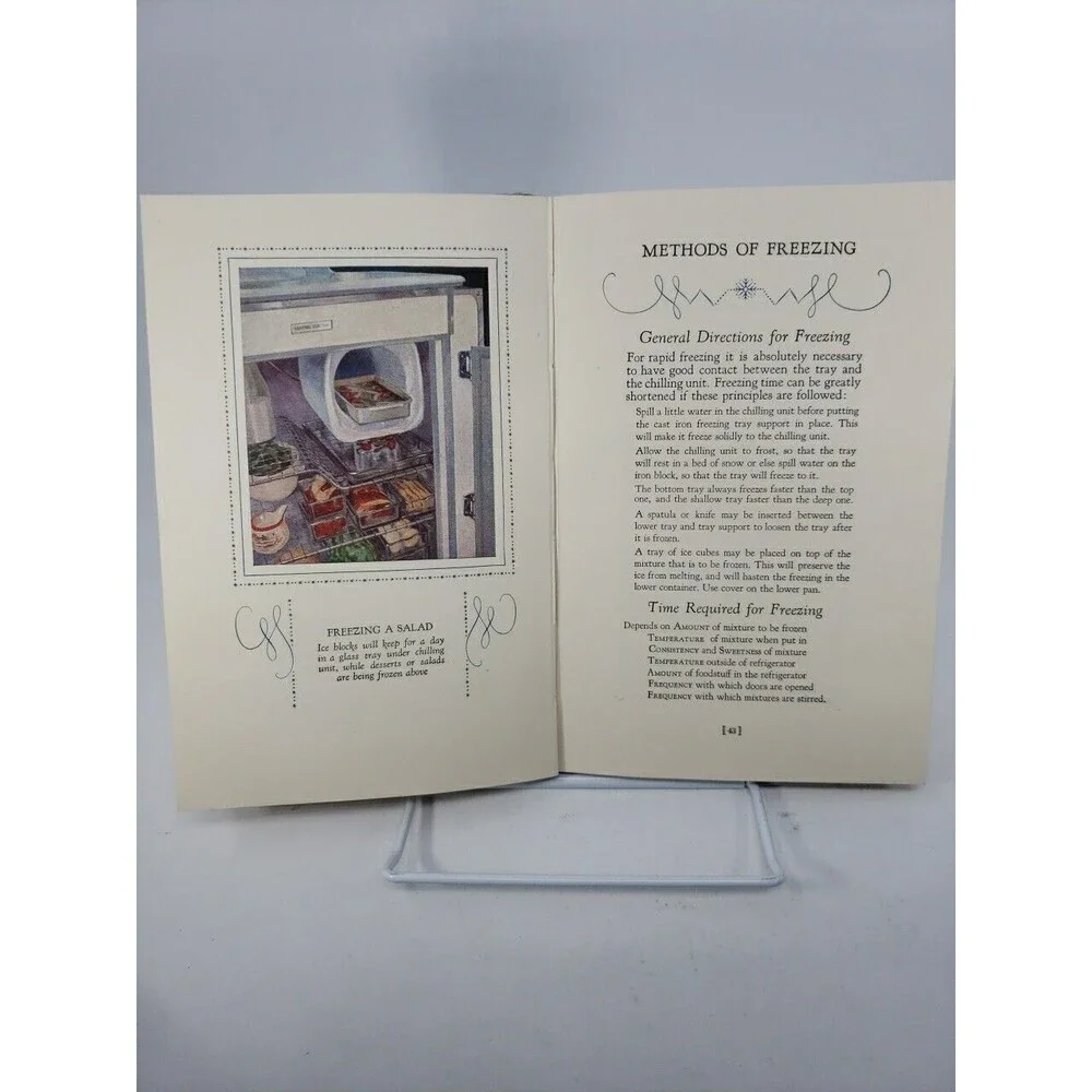 Electric Refrigerator Recipes and Menus Cookbook 1928 General Electric GE